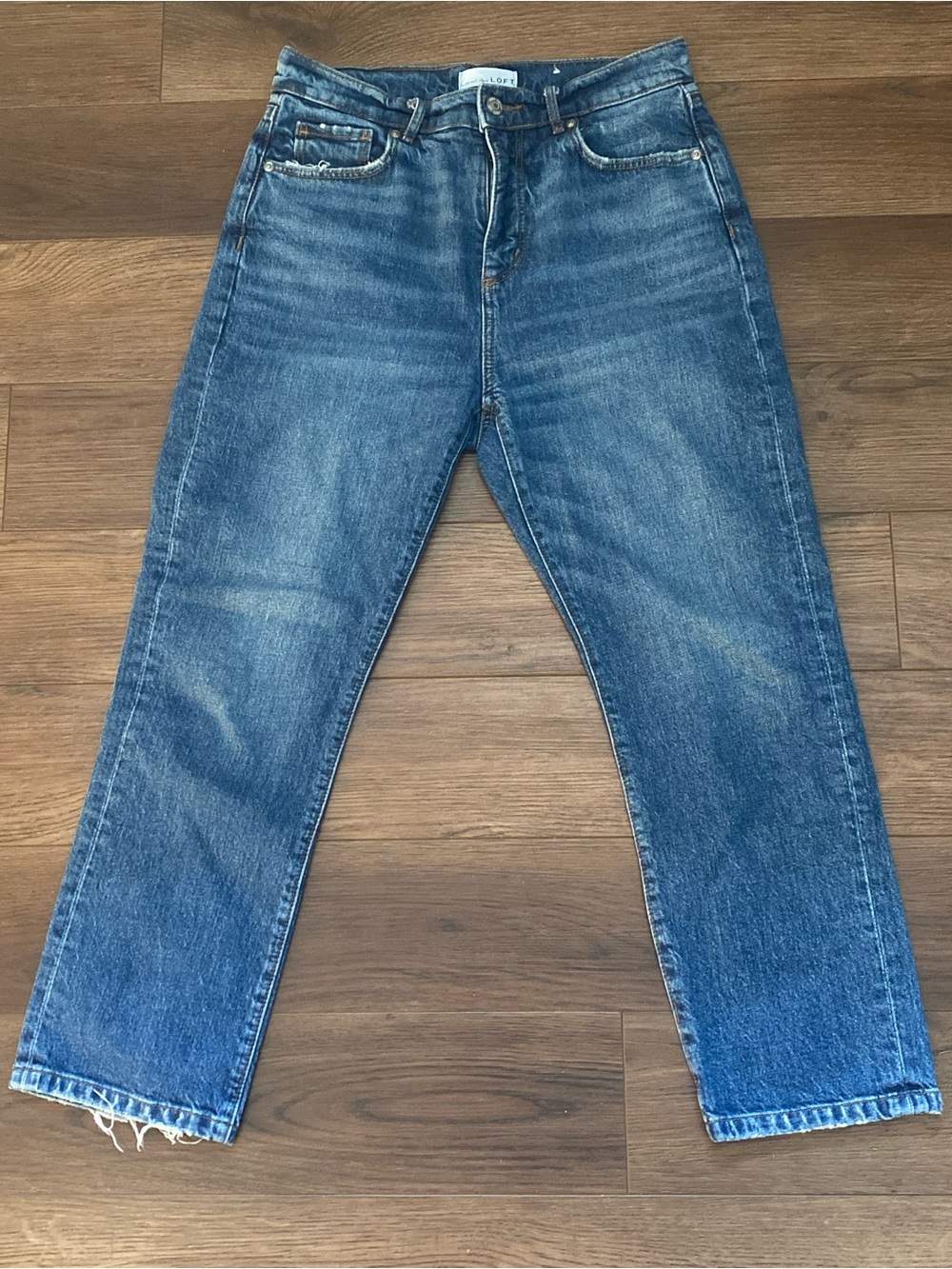 LOFT The Straight Crop Jeans Medium Wash Size 2/26